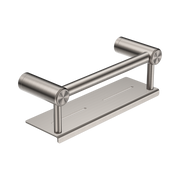 Nero Mecca Care 25mm Grab Rail With Shelf 300mm, Brushed Nickel