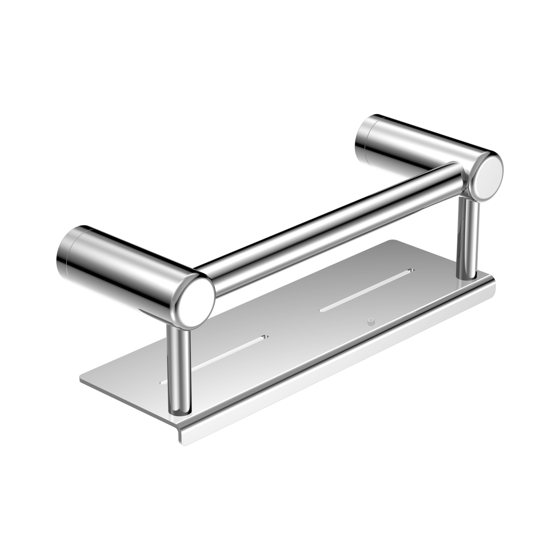 Nero Mecca Care 25mm Grab Rail With Shelf 300mm, Chrome