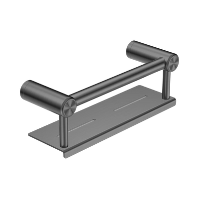 Nero Mecca Care 25mm Grab Rail With Shelf 300mm, Gun Metal