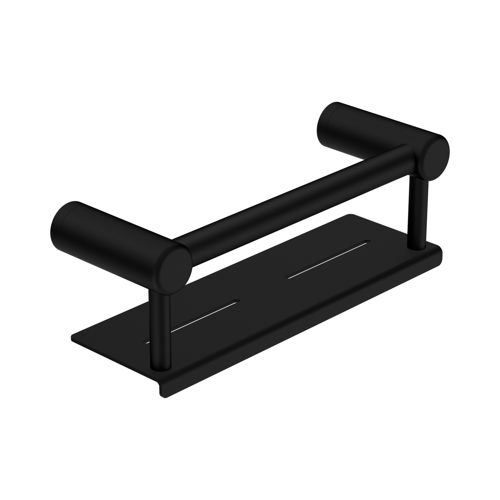 Nero Mecca Care 25mm Grab Rail With Shelf 300mm, Matte Black