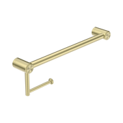 Nero Mecca Care 25mm Toilet Roll Rail 450mm, Brushed Gold