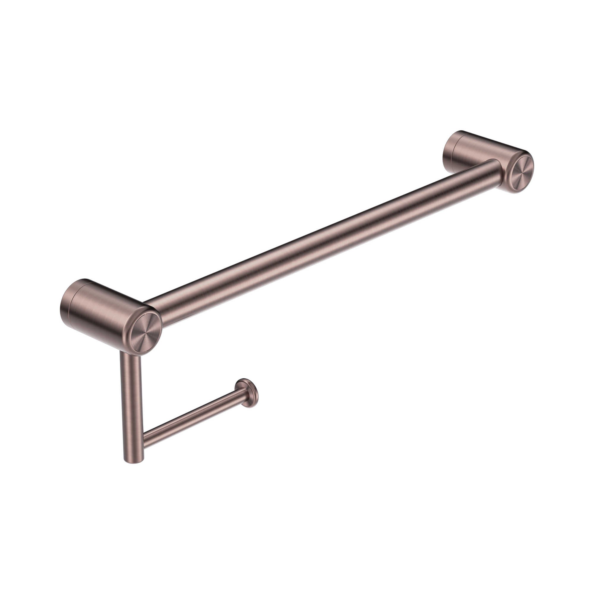 Nero Mecca Care 25mm Toilet Roll Rail 450mm, Brushed Bronze