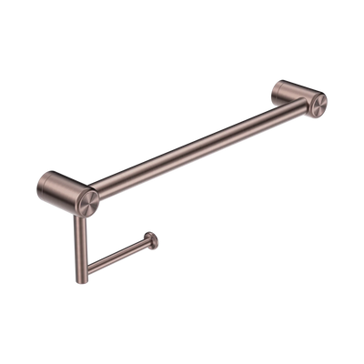 Nero Mecca Care 25mm Toilet Roll Rail 450mm, Brushed Bronze
