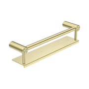 Nero Mecca Care 25mm Grab Rail With Shelf 450mm, Brushed Gold