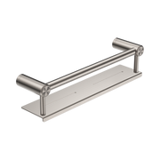 Nero Mecca Care 25mm Grab Rail With Shelf 450mm, Brushed Nickel