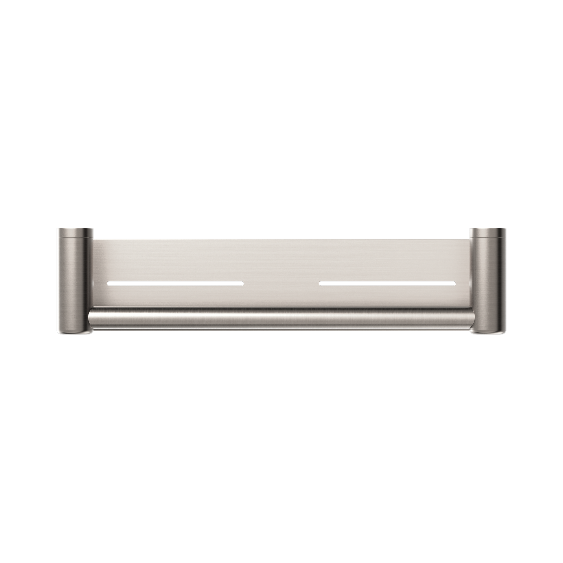 Nero Mecca Care 25mm Grab Rail With Shelf 450mm, Brushed Nickel
