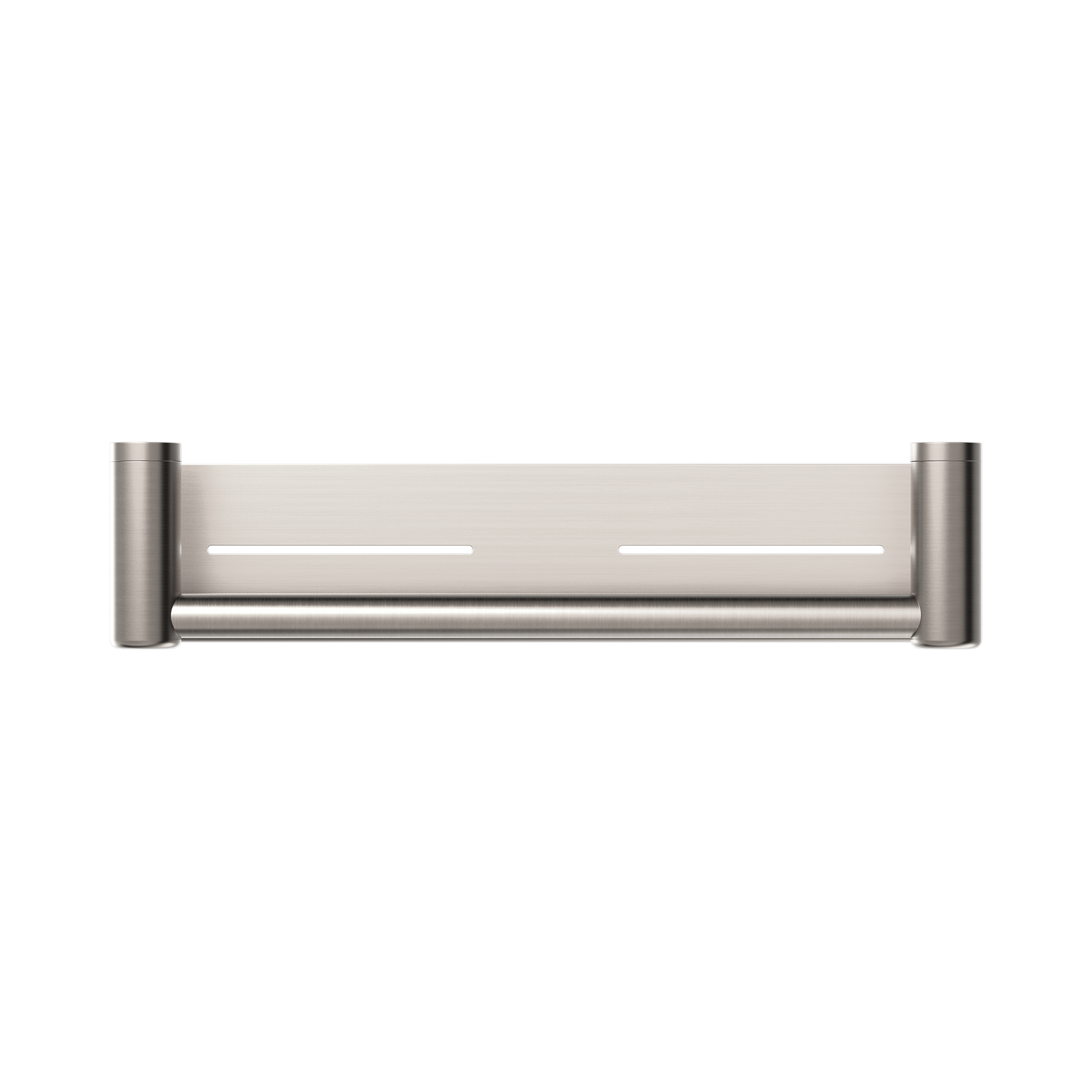 Nero Mecca Care 25mm Grab Rail With Shelf 450mm, Brushed Nickel