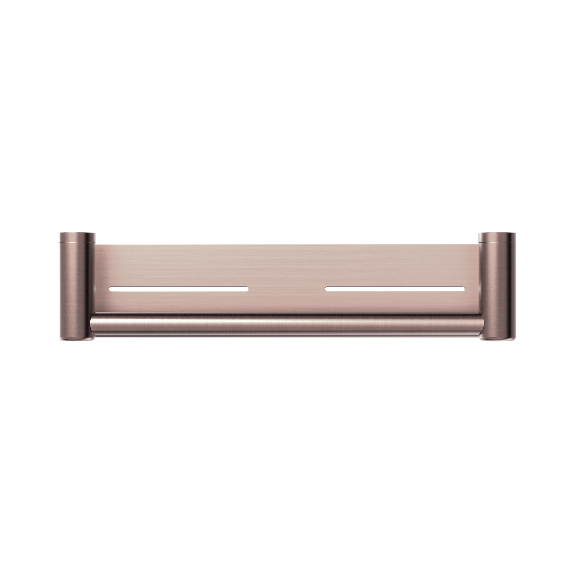 Nero Mecca Care 25mm Grab Rail With Shelf 450mm, Brushed Bronze