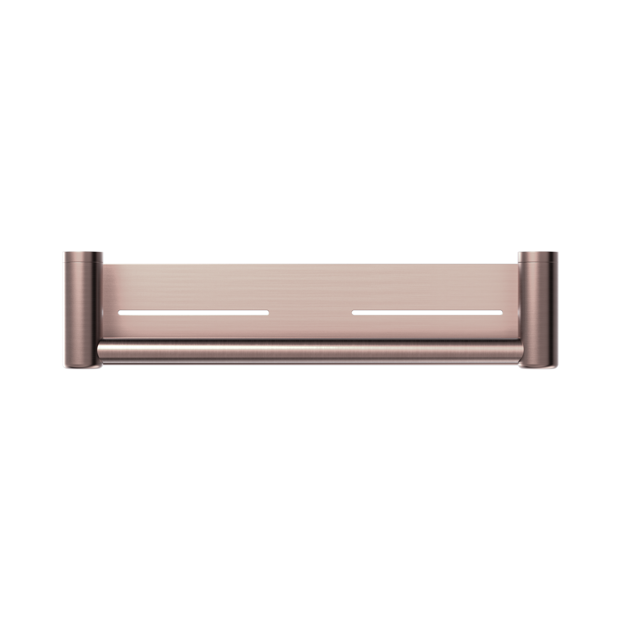 Nero Mecca Care 25mm Grab Rail With Shelf 450mm, Brushed Bronze