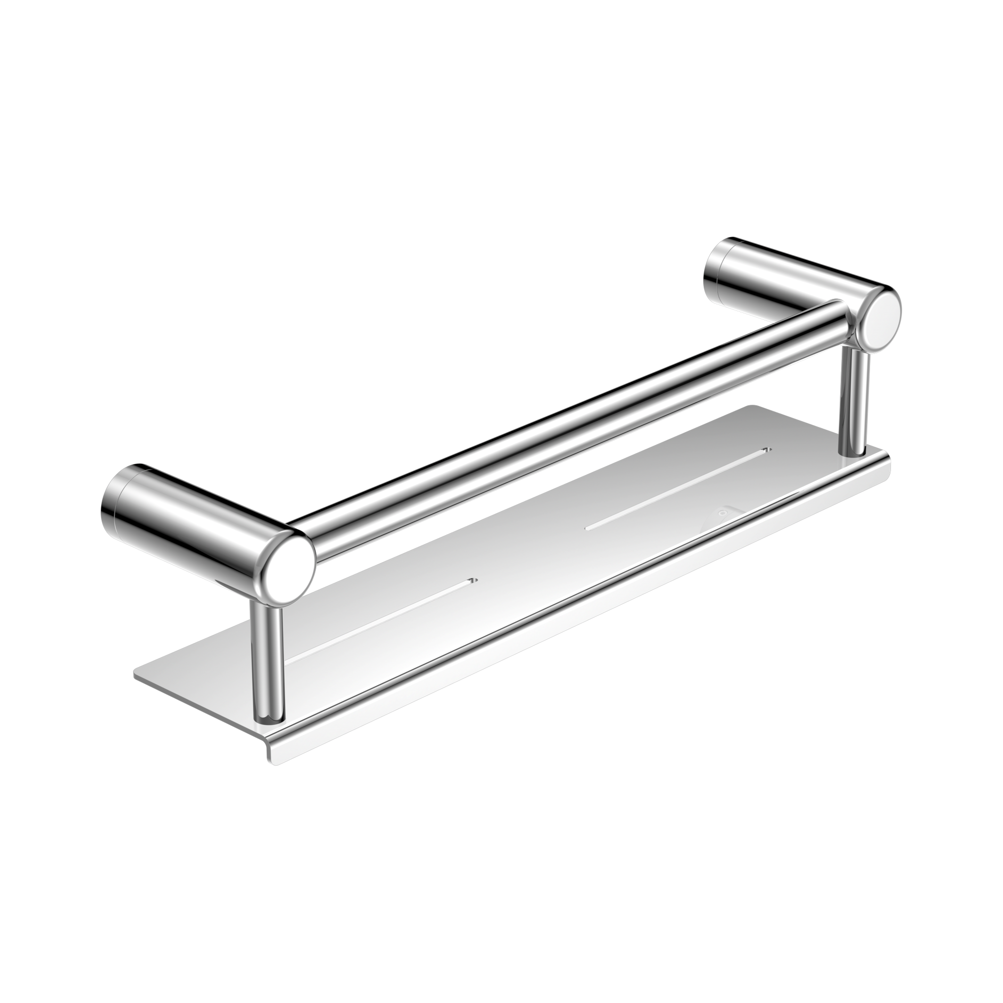 Nero Mecca Care 25mm Grab Rail With Shelf 450mm, Chrome