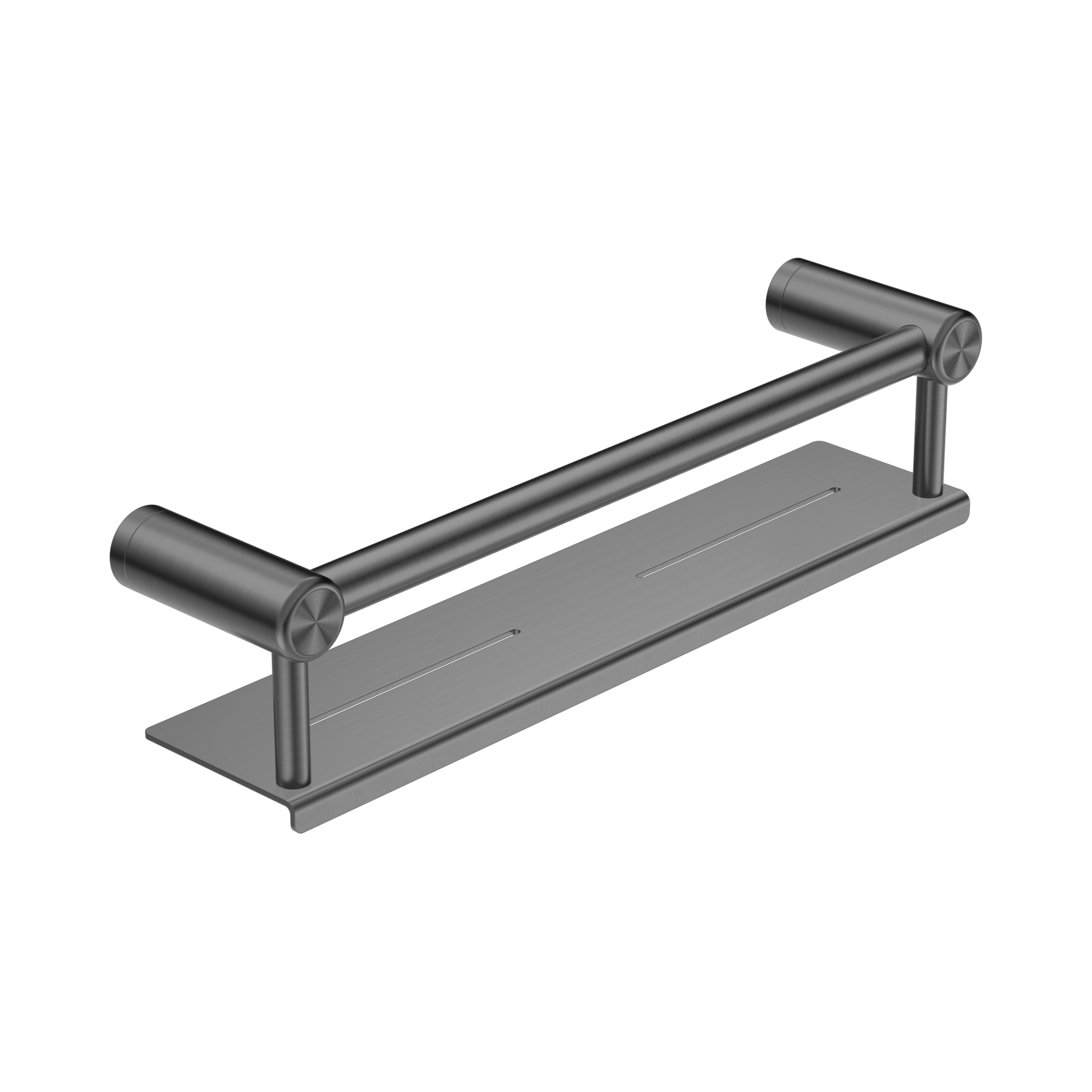 Nero Mecca Care 25mm Grab Rail With Shelf 450mm, Gun Metal