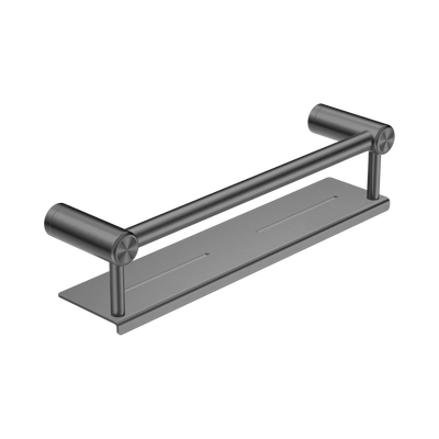 Nero Mecca Care 25mm Grab Rail With Shelf 450mm, Gun Metal