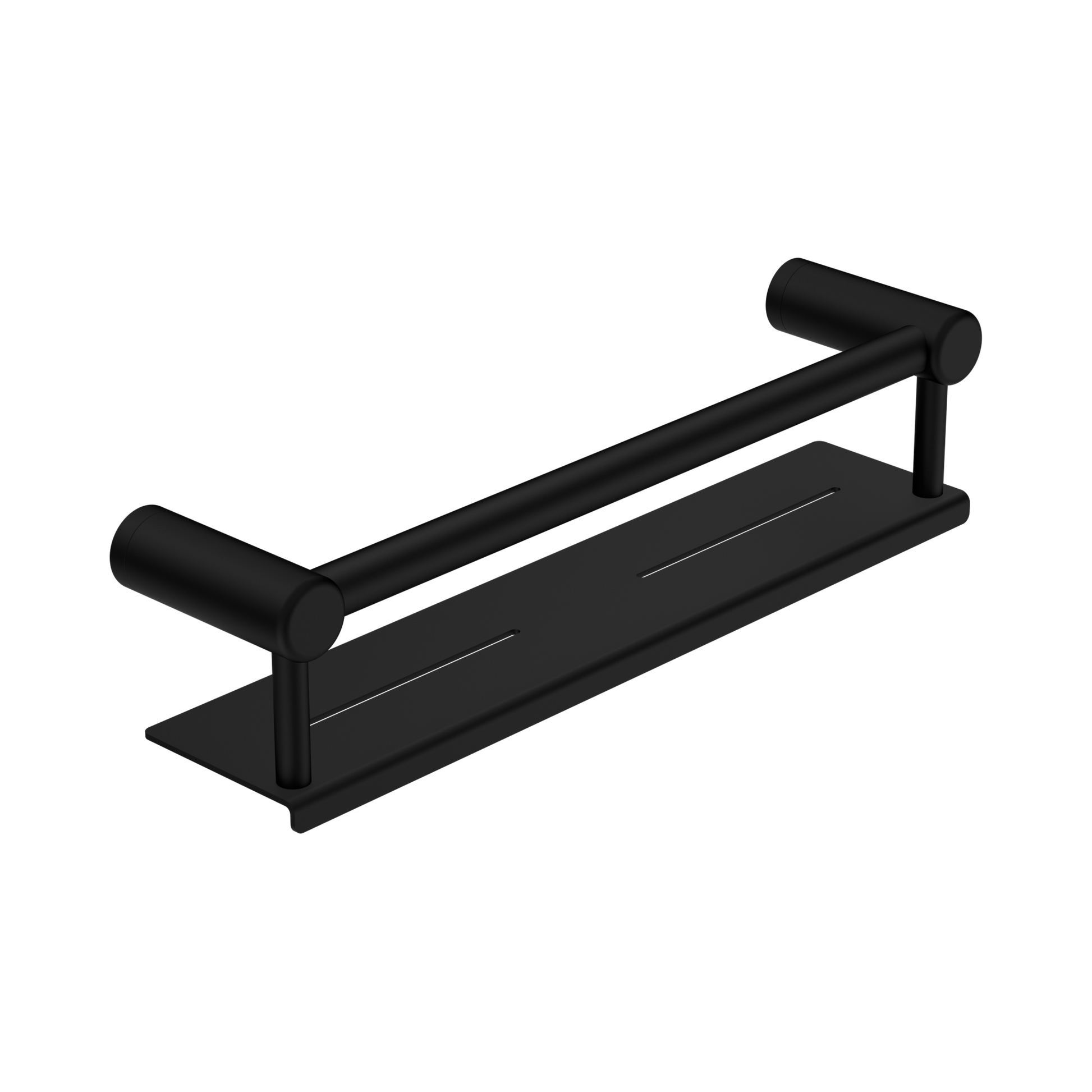 Nero Mecca Care 25mm Grab Rail With Shelf 450mm, Matte Black