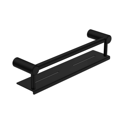 Nero Mecca Care 25mm Grab Rail With Shelf 450mm, Matte Black