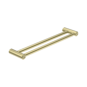 Nero Mecca Care 25mm Double Towel Grab Rail 600mm, Brushed Gold