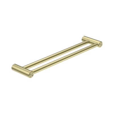 Nero Mecca Care 25mm Double Towel Grab Rail 600mm, Brushed Gold