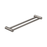 Nero Mecca Care 25mm Double Towel Grab Rail 600mm, Brushed Nickel