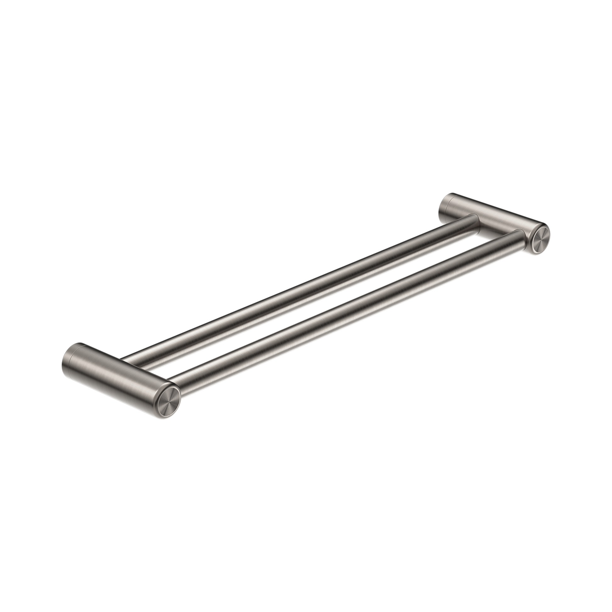 Nero Mecca Care 25mm Double Towel Grab Rail 600mm, Brushed Nickel