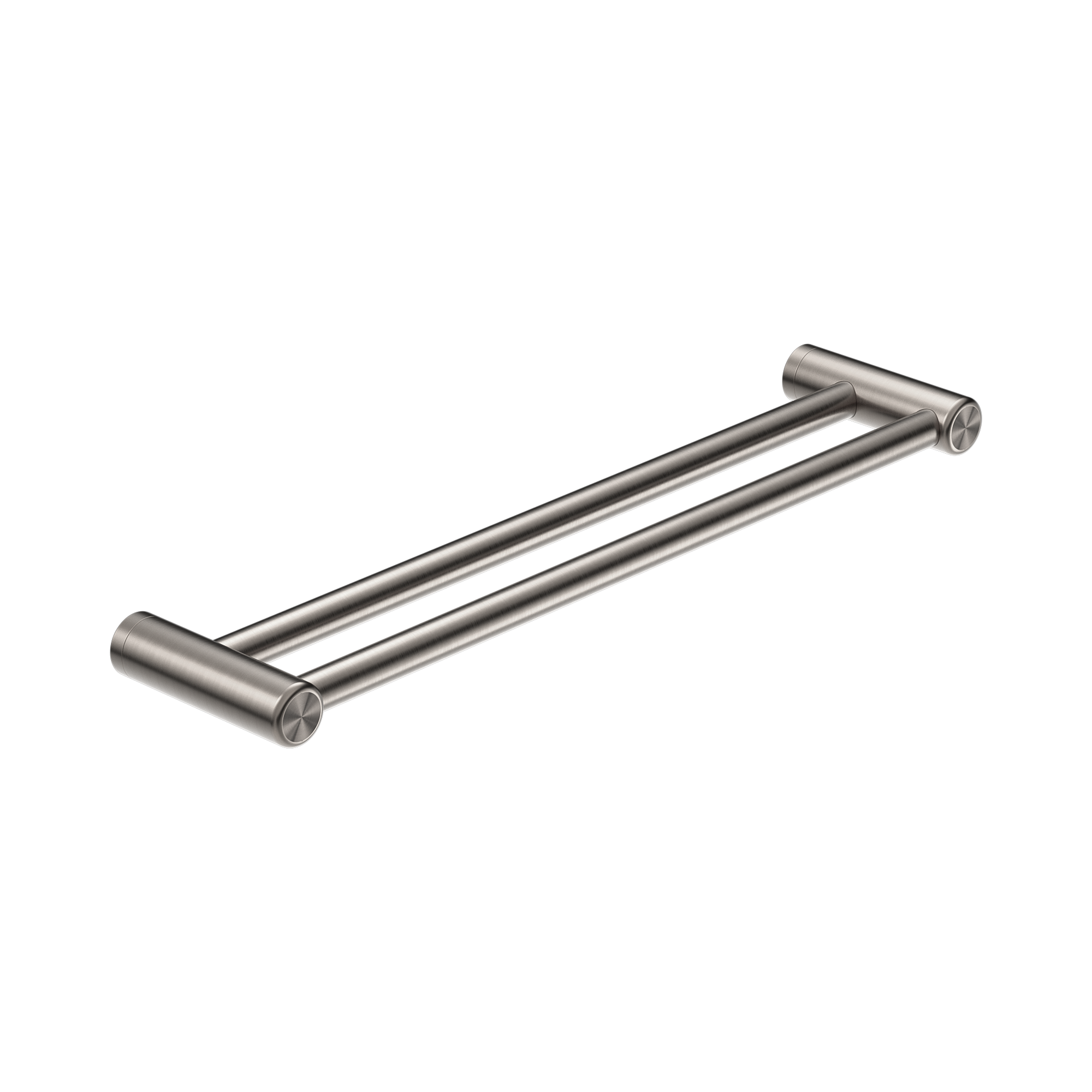 Nero Mecca Care 25mm Double Towel Grab Rail 600mm, Brushed Nickel