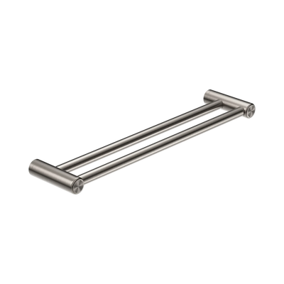 Nero Mecca Care 25mm Double Towel Grab Rail 600mm, Brushed Nickel