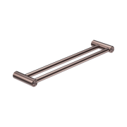 Nero Mecca Care 25mm Double Towel Grab Rail 600mm, Brushed Bronze