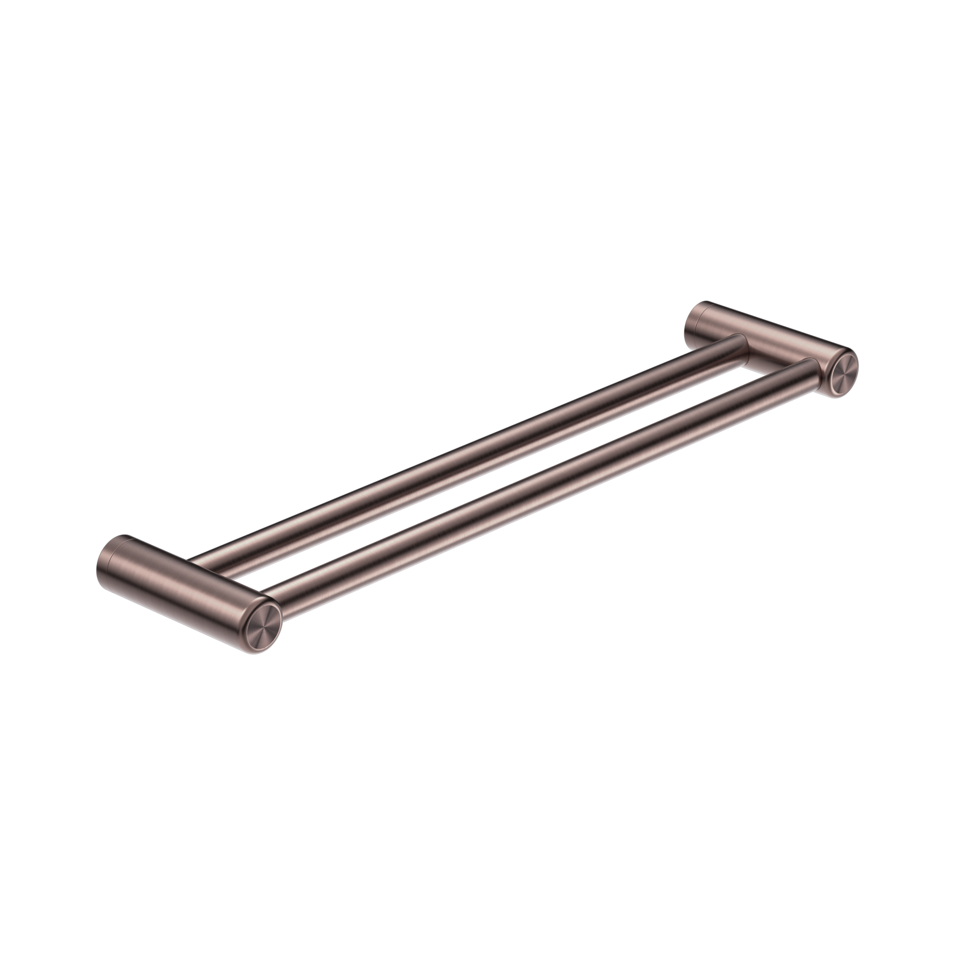 Nero Mecca Care 25mm Double Towel Grab Rail 600mm, Brushed Bronze