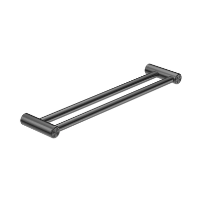 Nero Mecca Care 25mm Double Towel Grab Rail 600mm, Gun Metal