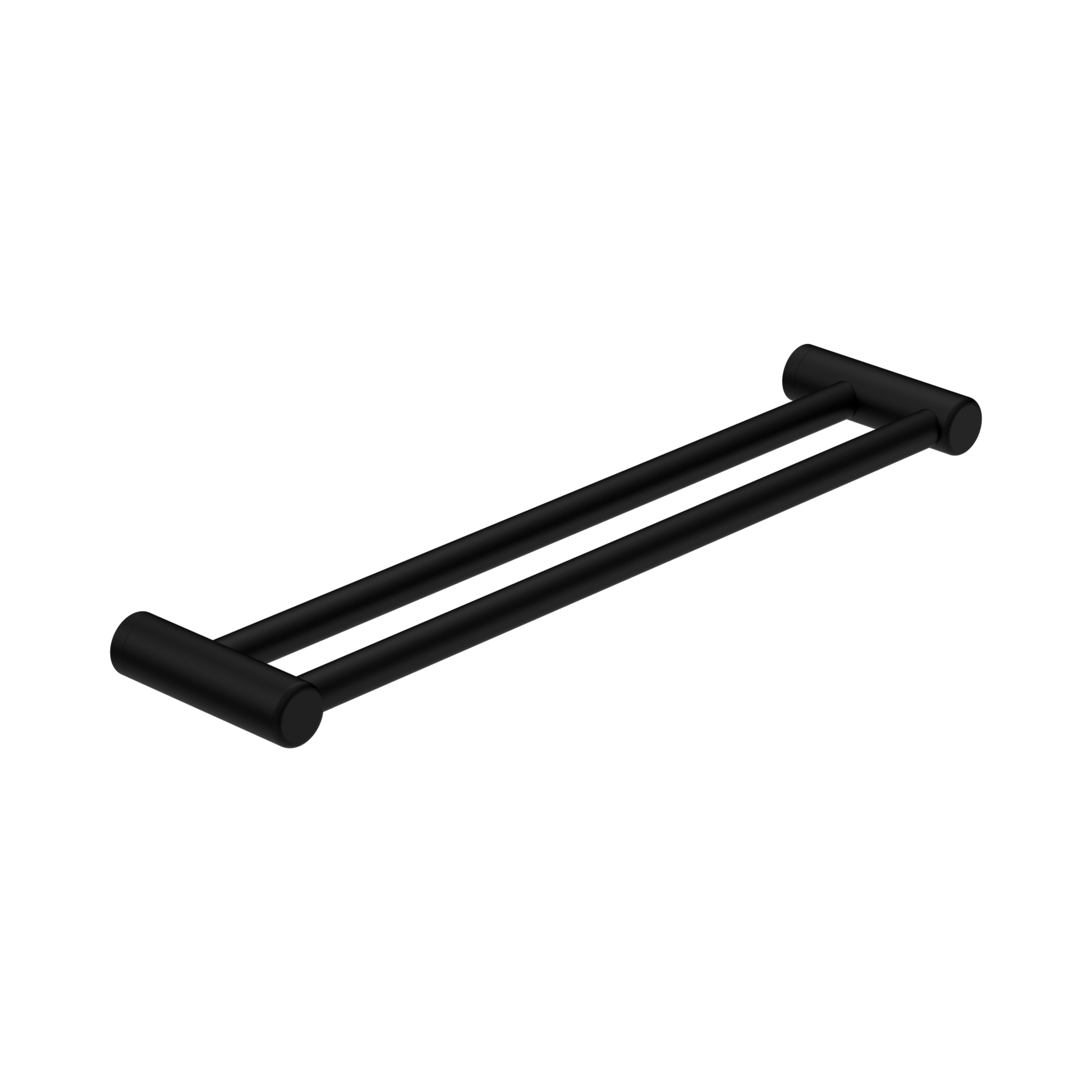 Nero Mecca Care 25mm Double Towel Grab Rail 600mm, Matte Black