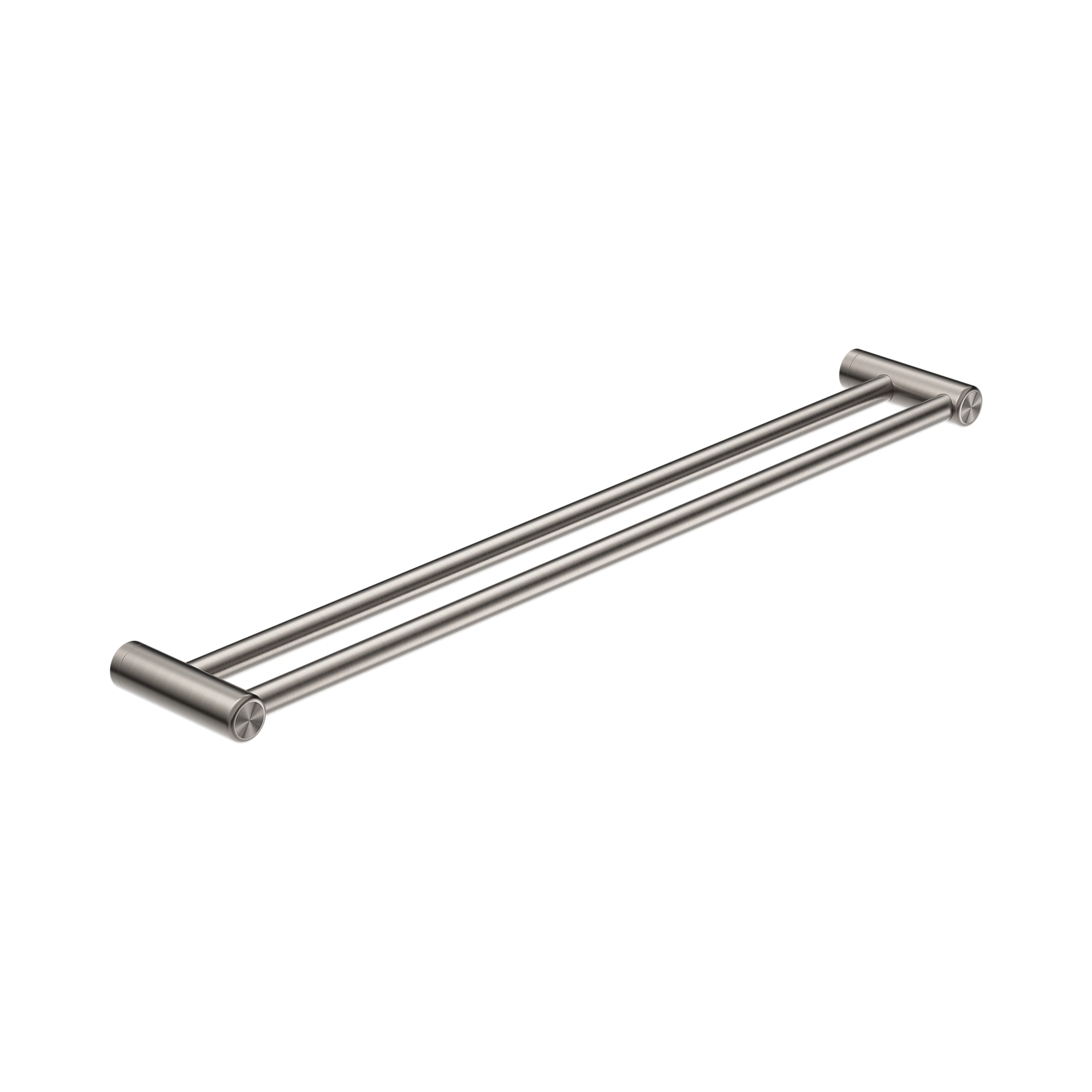 Nero Mecca Care 25mm Double Towel Grab Rail 900mm, Brushed Nickel