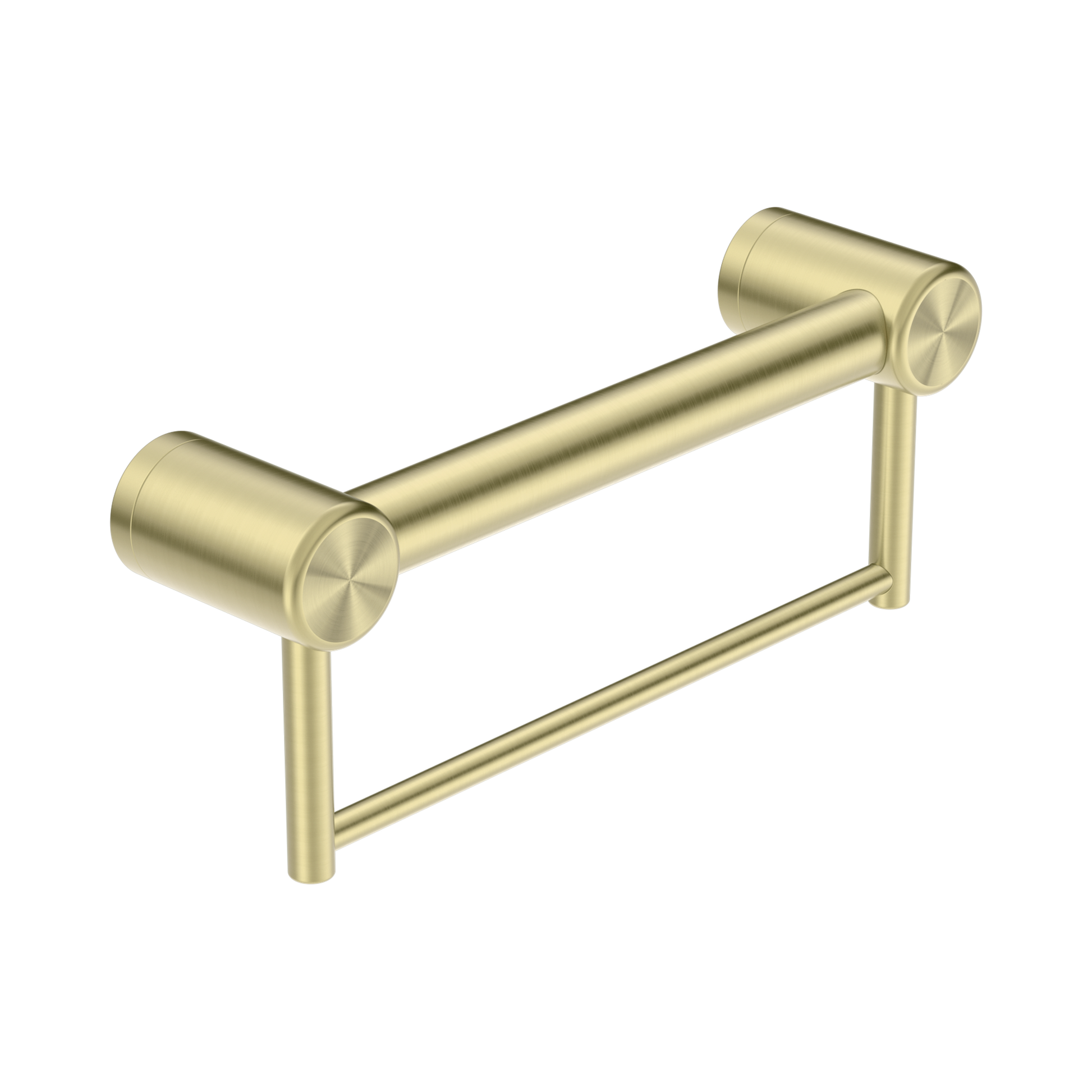 Nero Mecca Care 32mm Grab Rail With Towel Holder 300mm, Brushed Gold