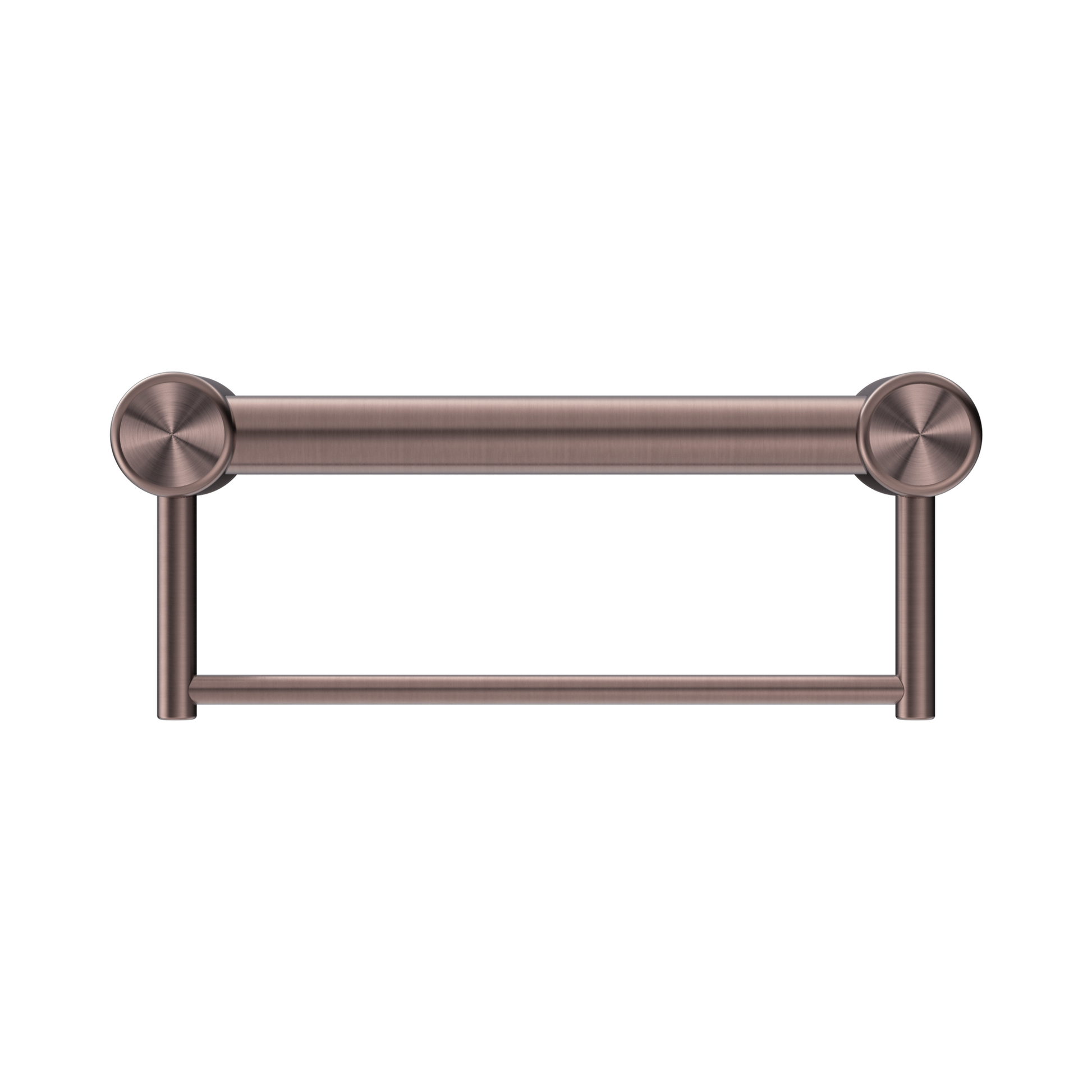 Nero Mecca Care 32mm Grab Rail With Towel Holder 300mm, Brushed Bronze