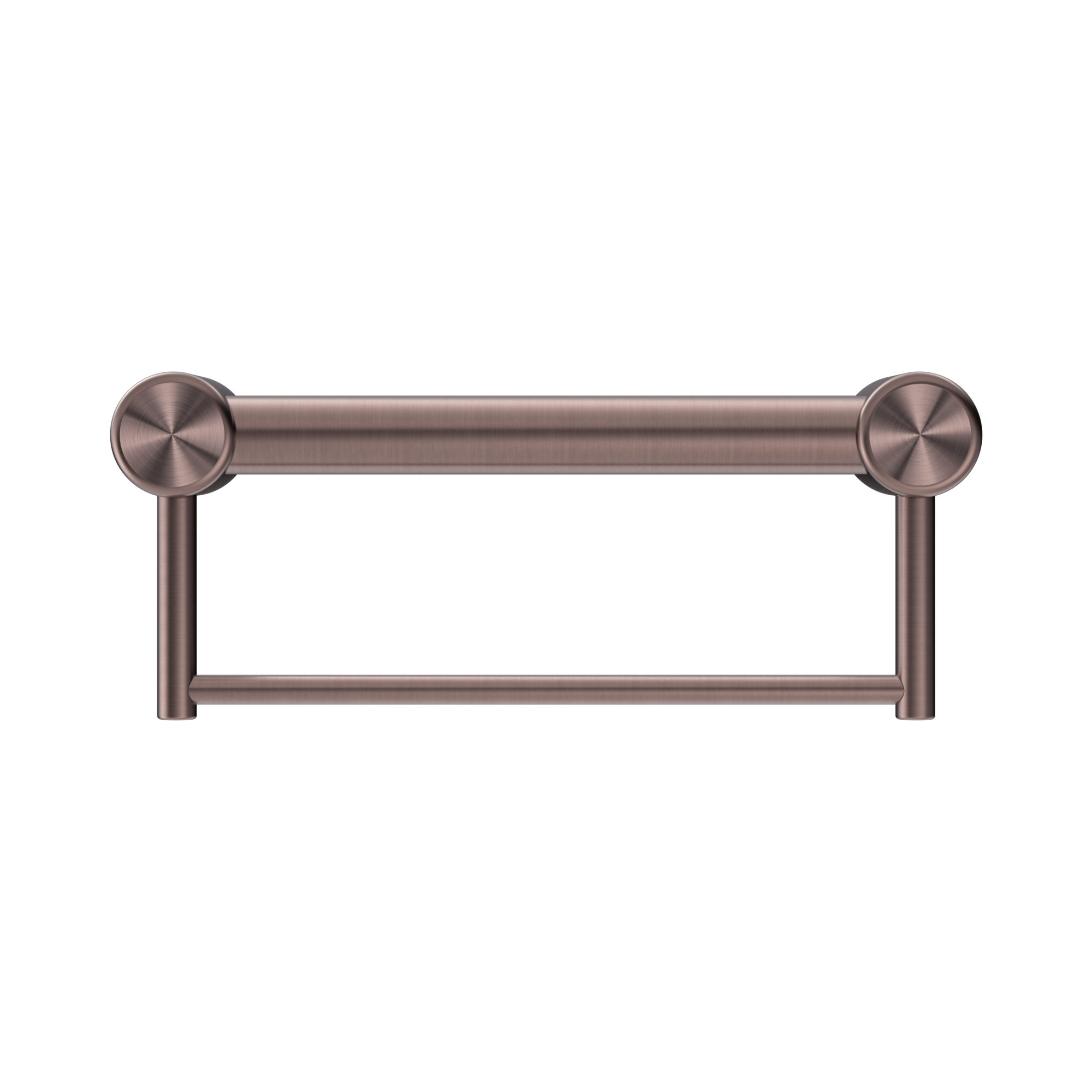 Nero Mecca Care 32mm Grab Rail With Towel Holder 300mm, Brushed Bronze