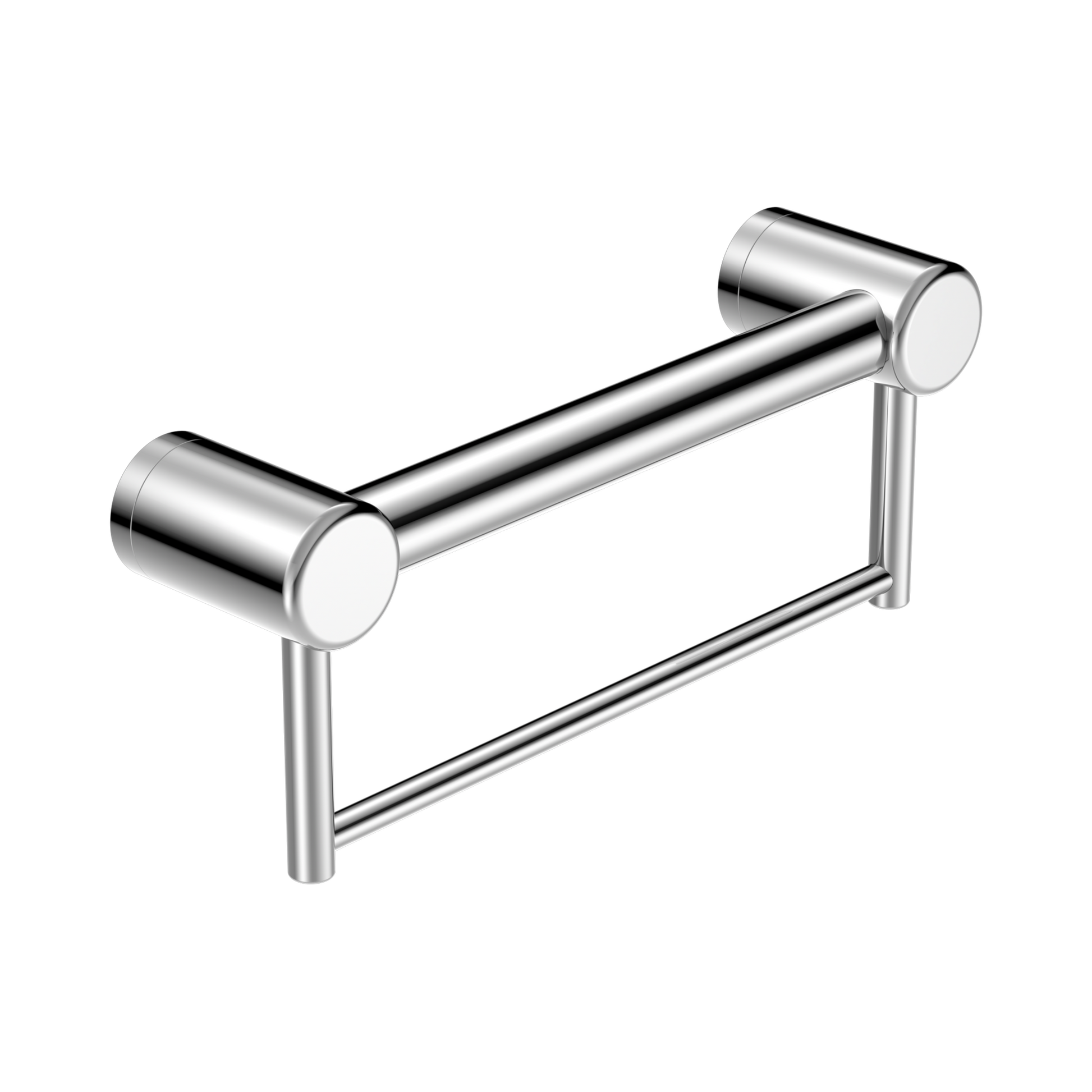 Nero Mecca Care 32mm Grab Rail With Towel Holder 300mm, Chrome