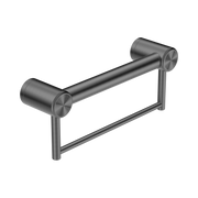 Nero Mecca Care 32mm Grab Rail With Towel Holder 300mm, Gun Metal