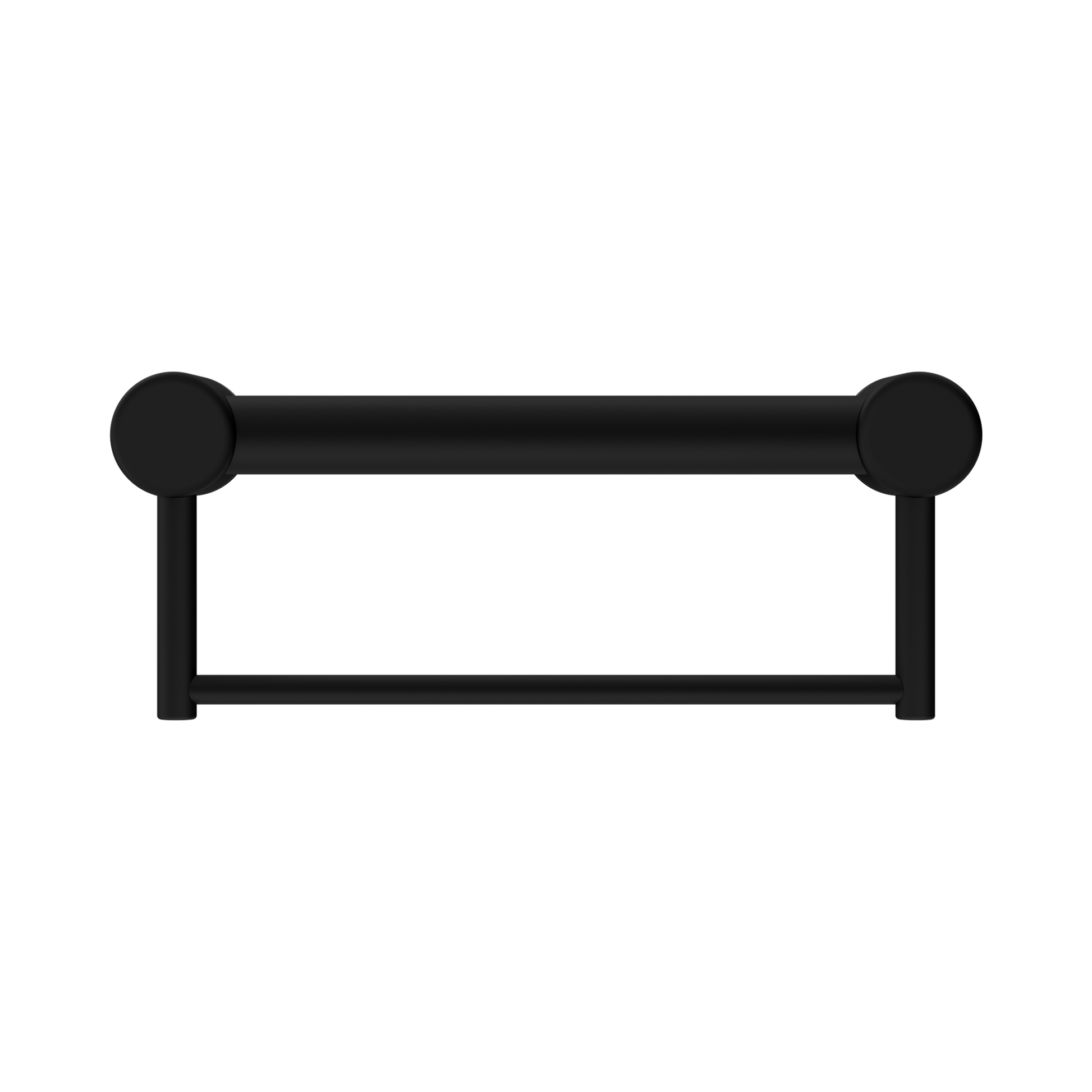 Nero Mecca Care 32mm Grab Rail With Towel Holder 300mm, Matte Black