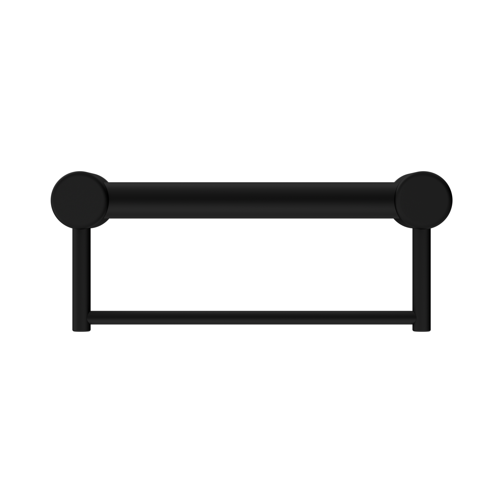 Nero Mecca Care 32mm Grab Rail With Towel Holder 300mm, Matte Black