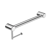 Nero Mecca Care 32mm Grab Rail With Toilet Roll Holder 450mm, Chrome