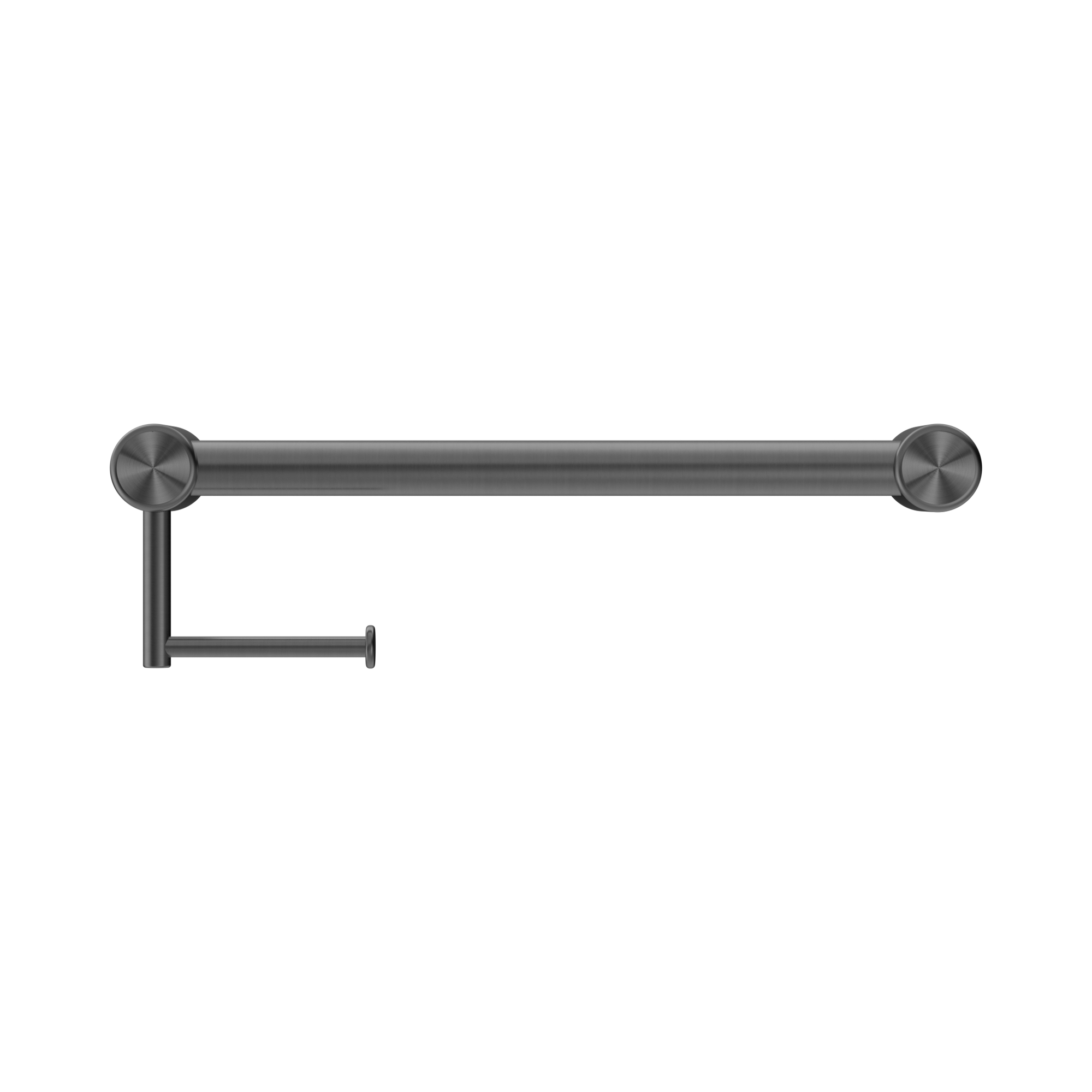 Nero Mecca Care 32mm Grab Rail With Toilet Roll Holder 450mm, Gun Metal