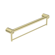 Nero Mecca Care 32mm Grab Rail With Towel Holder 600mm, Brushed Gold