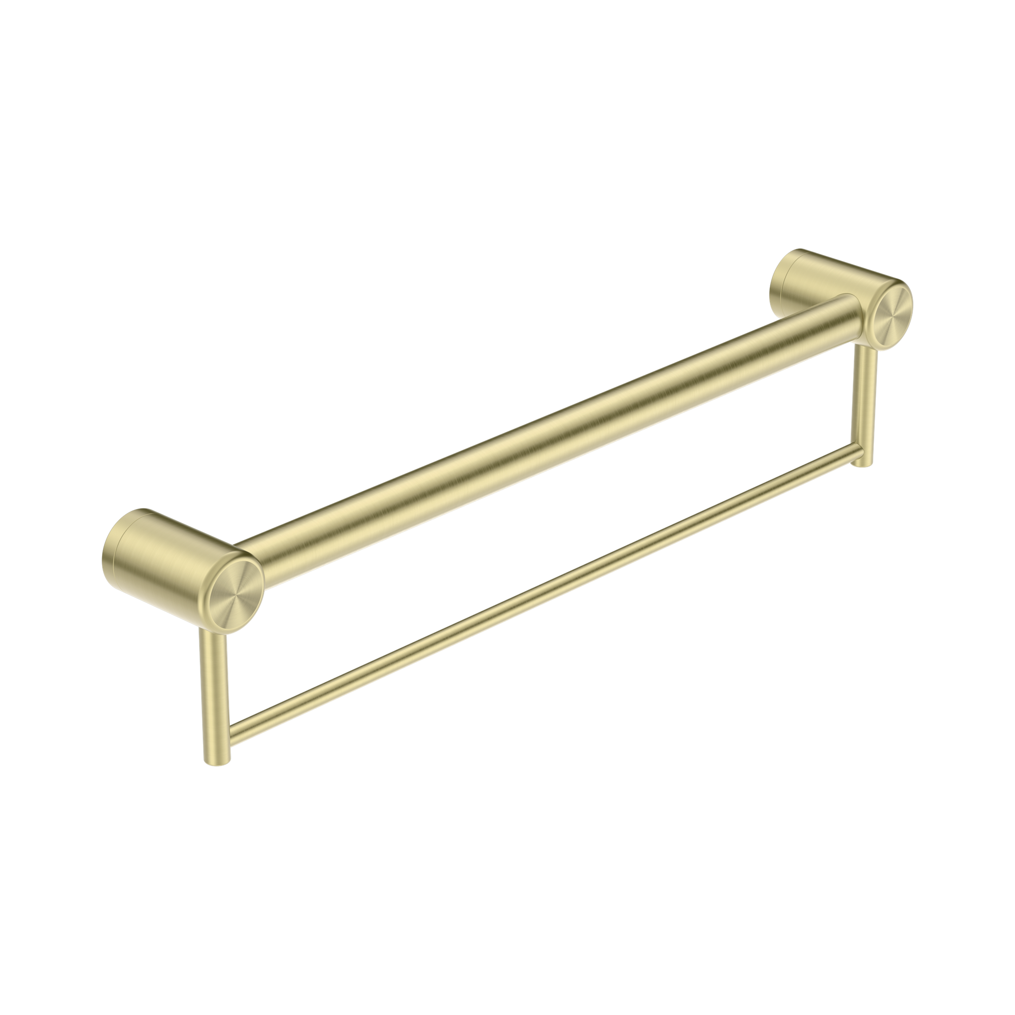 Nero Mecca Care 32mm Grab Rail With Towel Holder 600mm, Brushed Gold