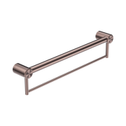 Nero Mecca Care 32mm Grab Rail With Towel Holder 600mm, Brushed Bronze