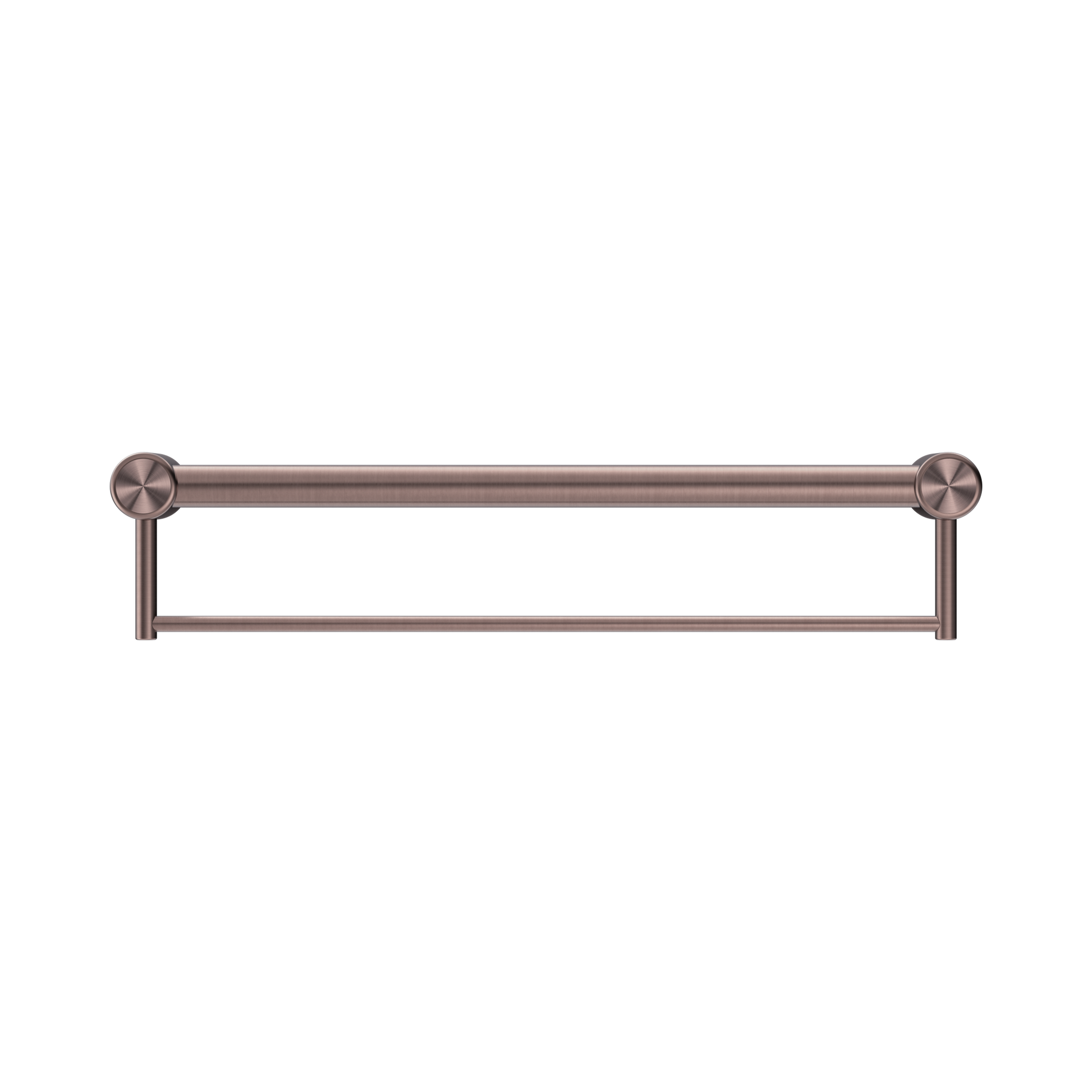 Nero Mecca Care 32mm Grab Rail With Towel Holder 600mm, Brushed Bronze
