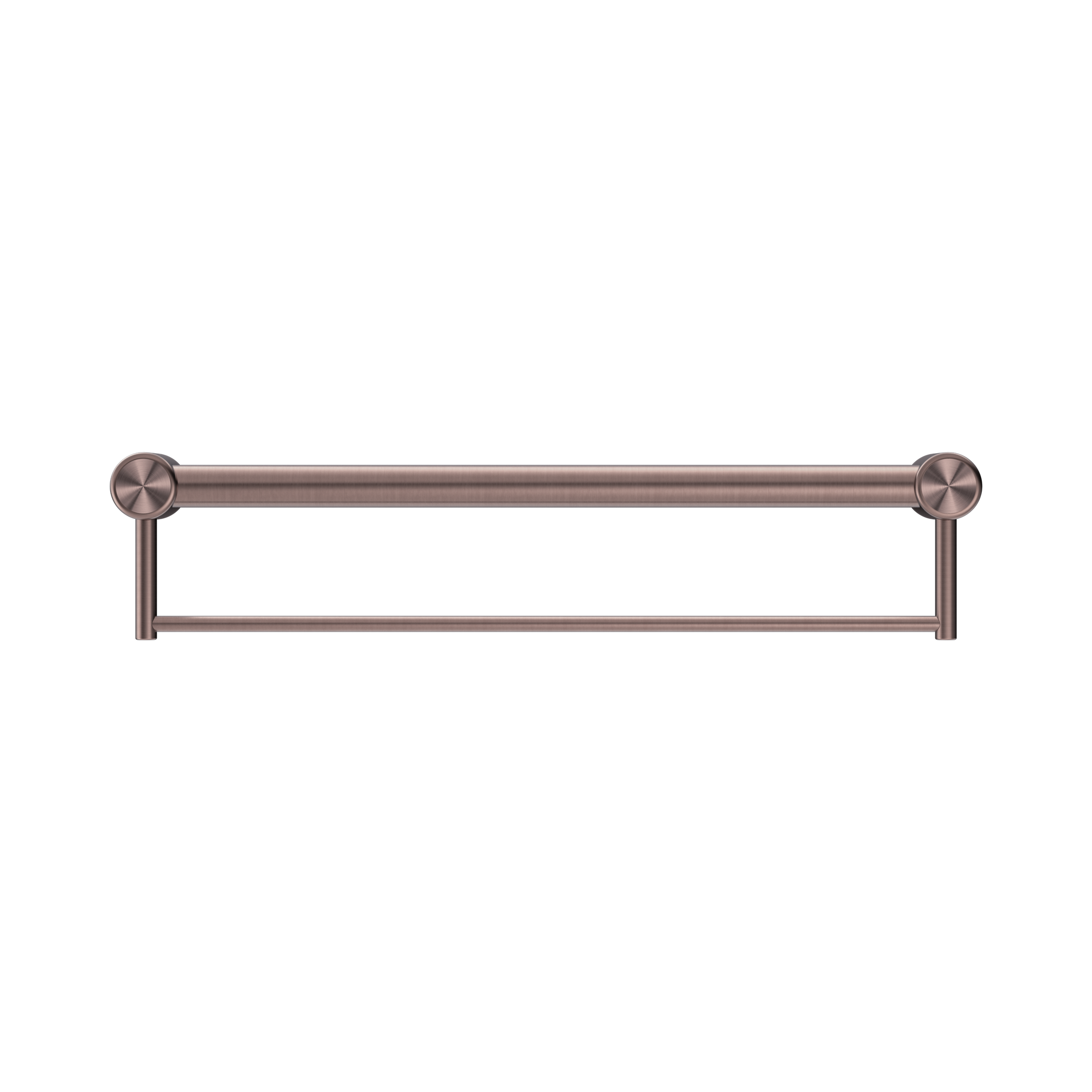 Nero Mecca Care 32mm Grab Rail With Towel Holder 600mm, Brushed Bronze