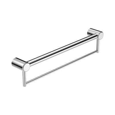 Nero Mecca Care 32mm Grab Rail With Towel Holder 600mm, Chrome