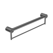 Nero Mecca Care 32mm Grab Rail With Towel Holder 600mm, Gun Metal