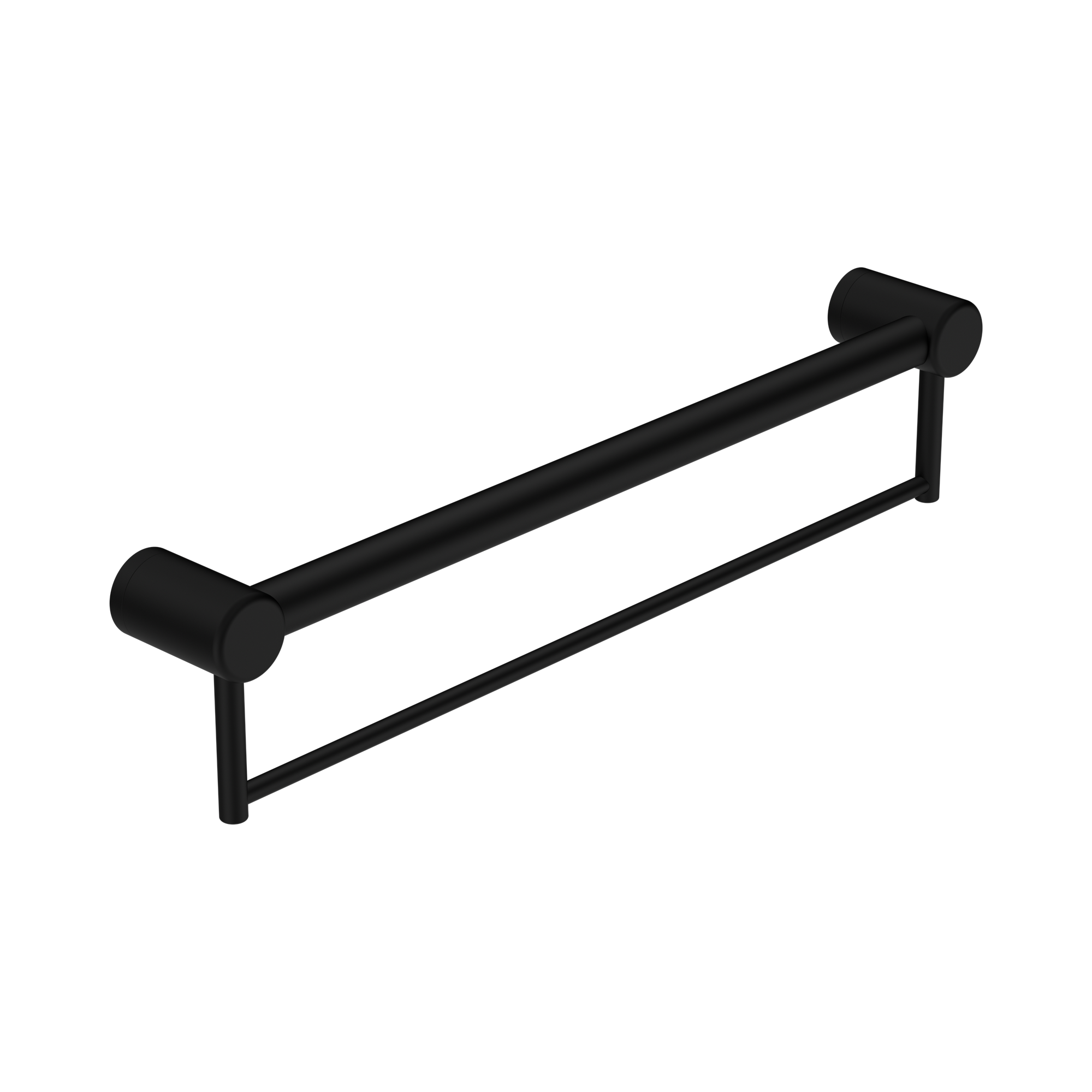 Nero Mecca Care 32mm Grab Rail With Towel Holder 600mm, Matte Black
