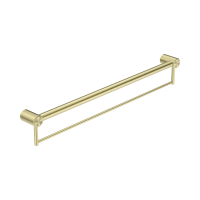Nero Mecca Care 32mm Grab Rail With Towel Holder 900mm, Brushed Gold