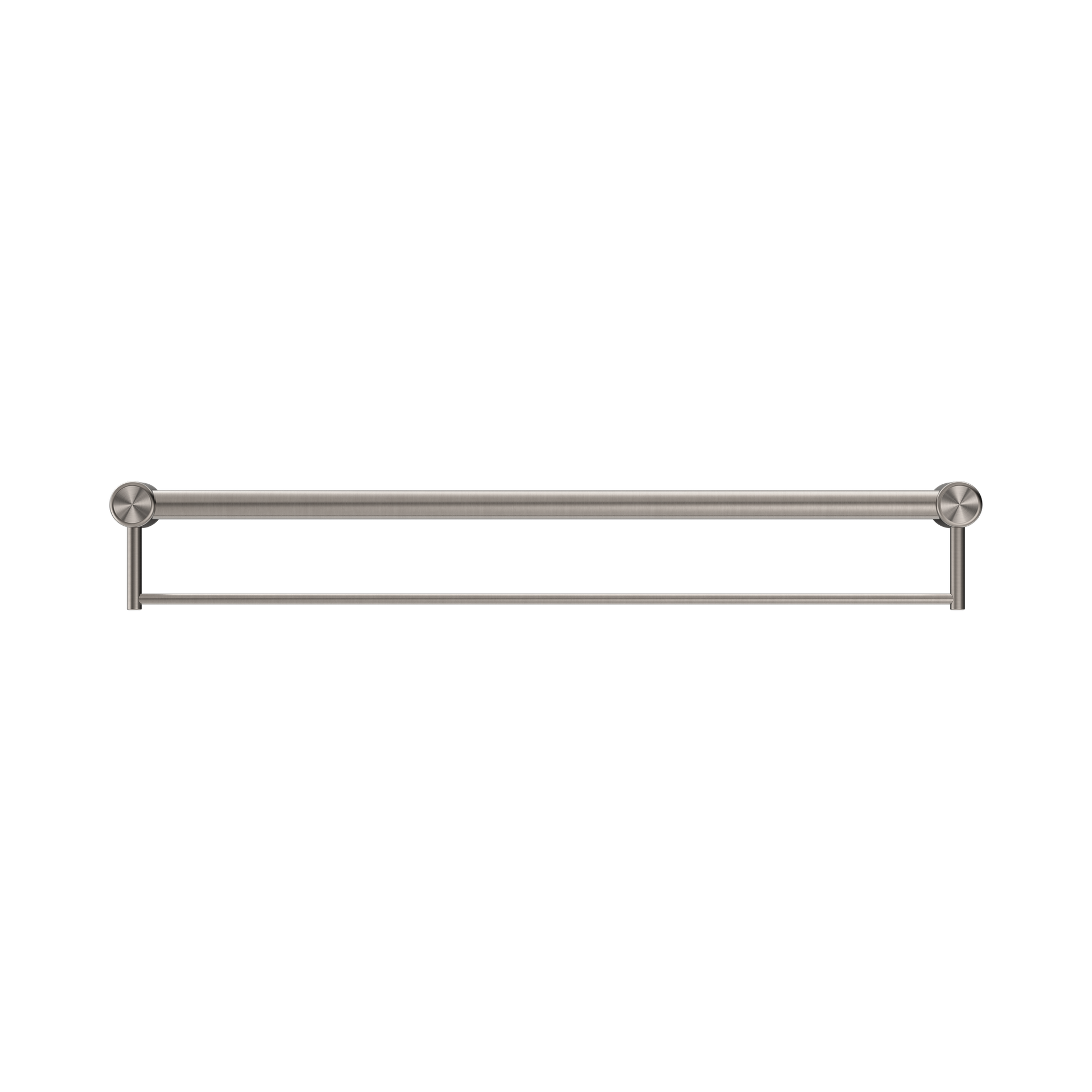 Nero Mecca Care 32mm Grab Rail With Towel Holder 900mm, Brushed Nickel