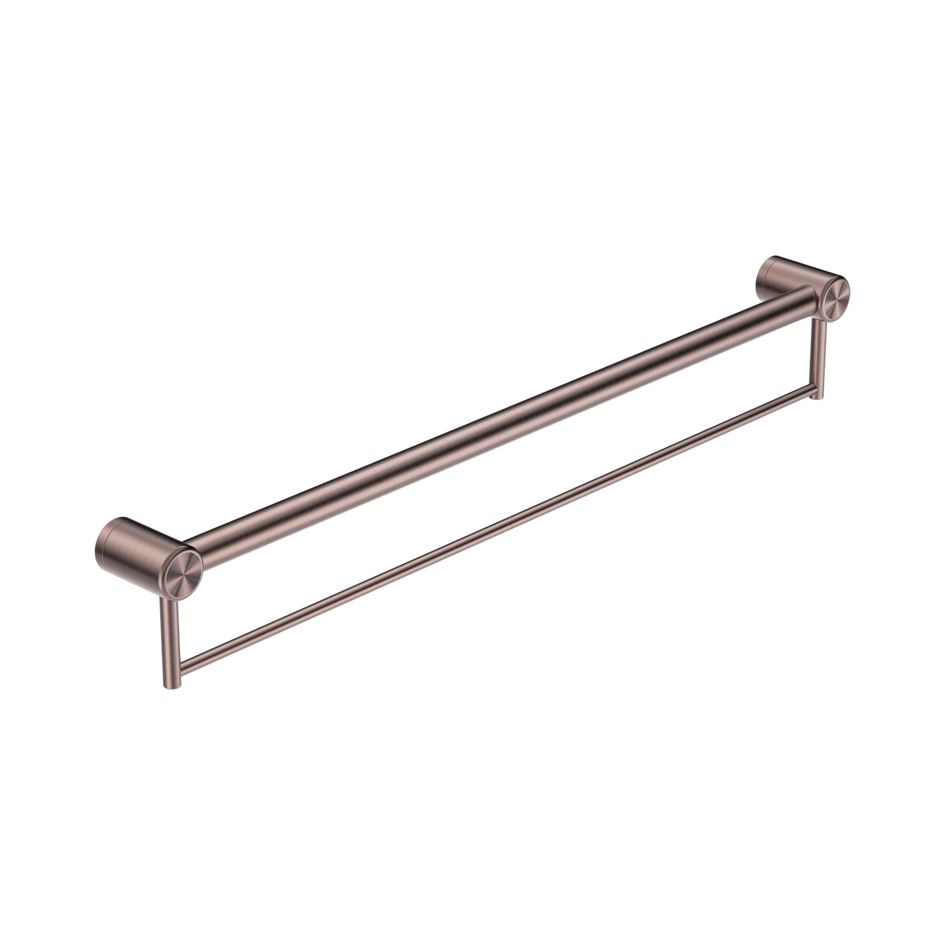 Nero Mecca Care 32mm Grab Rail With Towel Holder 900mm, Brushed Bronze