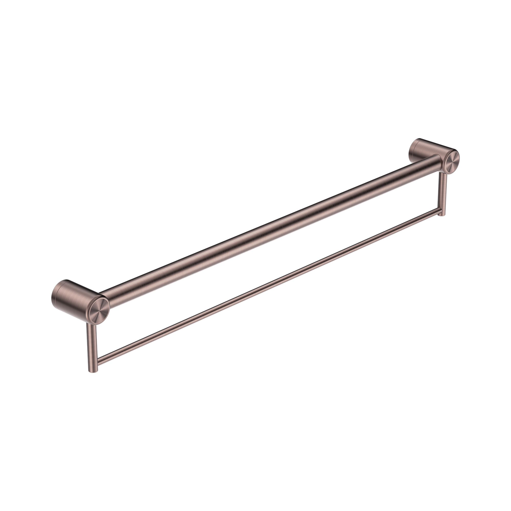 Nero Mecca Care 32mm Grab Rail With Towel Holder 900mm, Brushed Bronze
